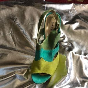 Baker open toe heels